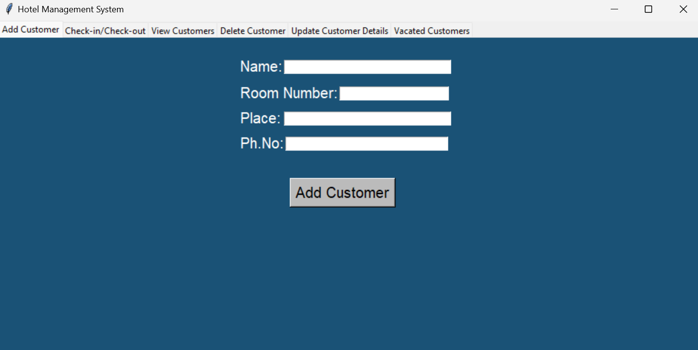 Hotel Management System